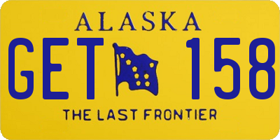 AK license plate GET158