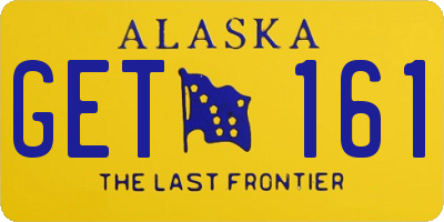 AK license plate GET161