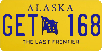 AK license plate GET168