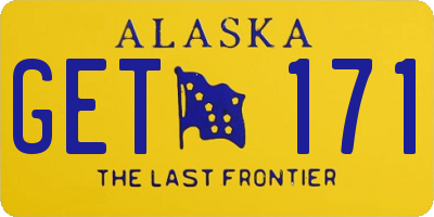 AK license plate GET171