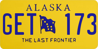 AK license plate GET173