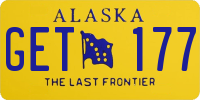 AK license plate GET177