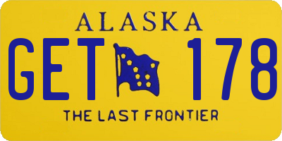 AK license plate GET178