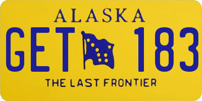 AK license plate GET183