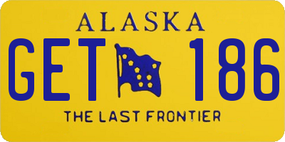 AK license plate GET186