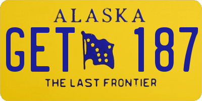 AK license plate GET187