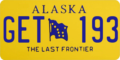 AK license plate GET193