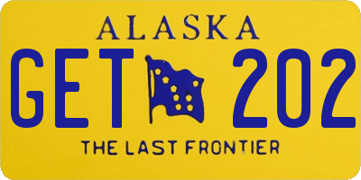 AK license plate GET202