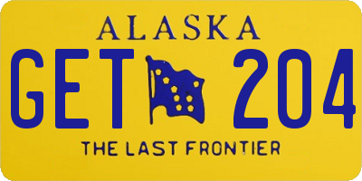 AK license plate GET204
