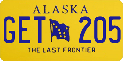 AK license plate GET205