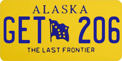 AK license plate GET206