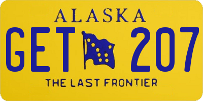 AK license plate GET207