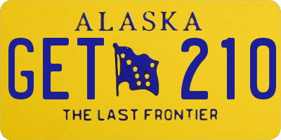 AK license plate GET210