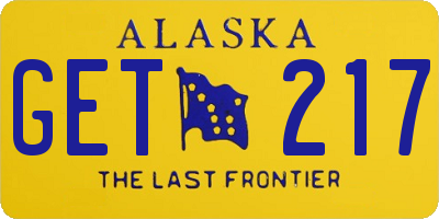 AK license plate GET217