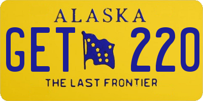 AK license plate GET220