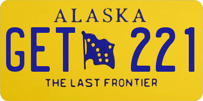 AK license plate GET221