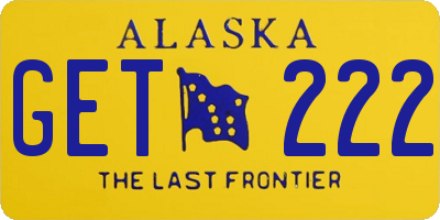 AK license plate GET222