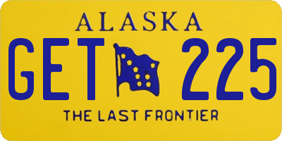 AK license plate GET225