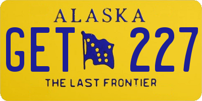 AK license plate GET227