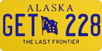 AK license plate GET228
