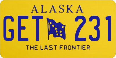 AK license plate GET231
