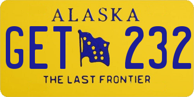 AK license plate GET232