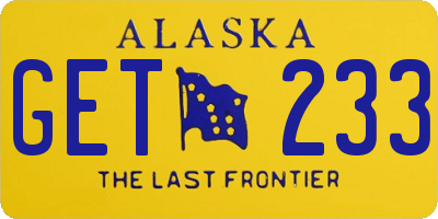 AK license plate GET233