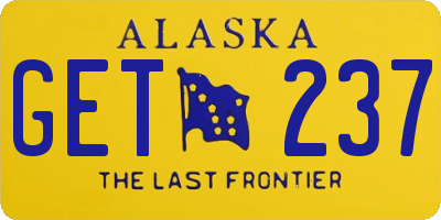 AK license plate GET237
