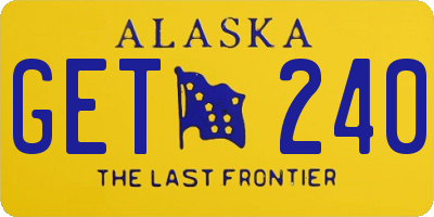 AK license plate GET240