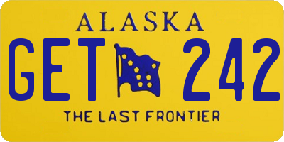 AK license plate GET242