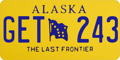 AK license plate GET243
