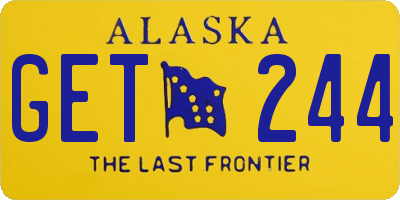 AK license plate GET244