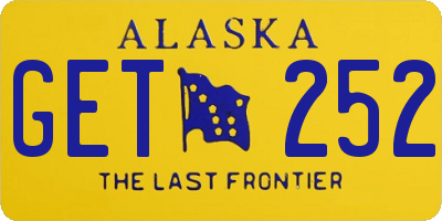 AK license plate GET252