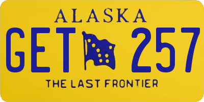 AK license plate GET257