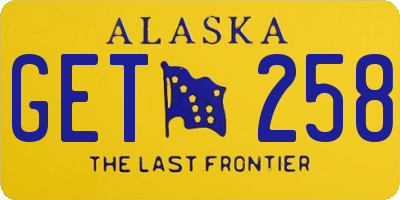 AK license plate GET258