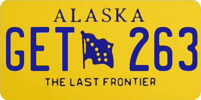 AK license plate GET263