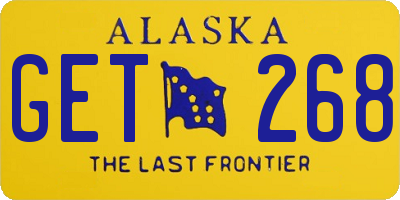 AK license plate GET268