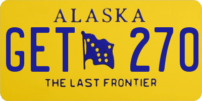 AK license plate GET270
