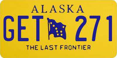 AK license plate GET271