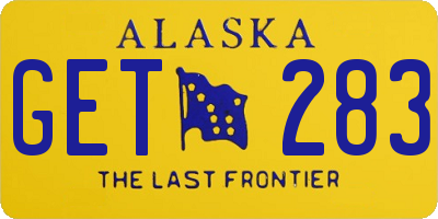 AK license plate GET283