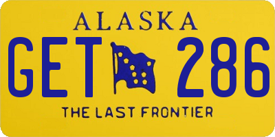 AK license plate GET286