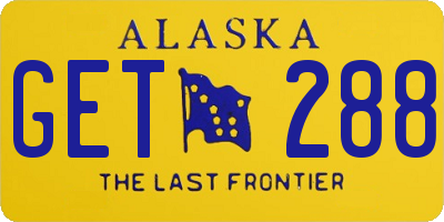 AK license plate GET288