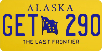 AK license plate GET290