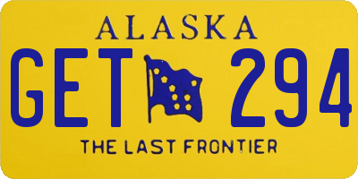 AK license plate GET294