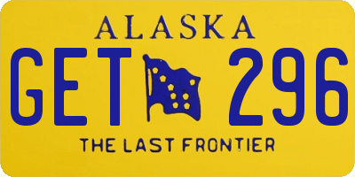 AK license plate GET296