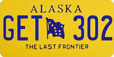 AK license plate GET302