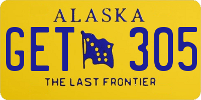 AK license plate GET305