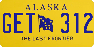 AK license plate GET312