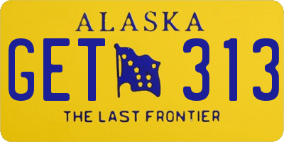 AK license plate GET313