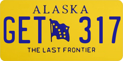 AK license plate GET317